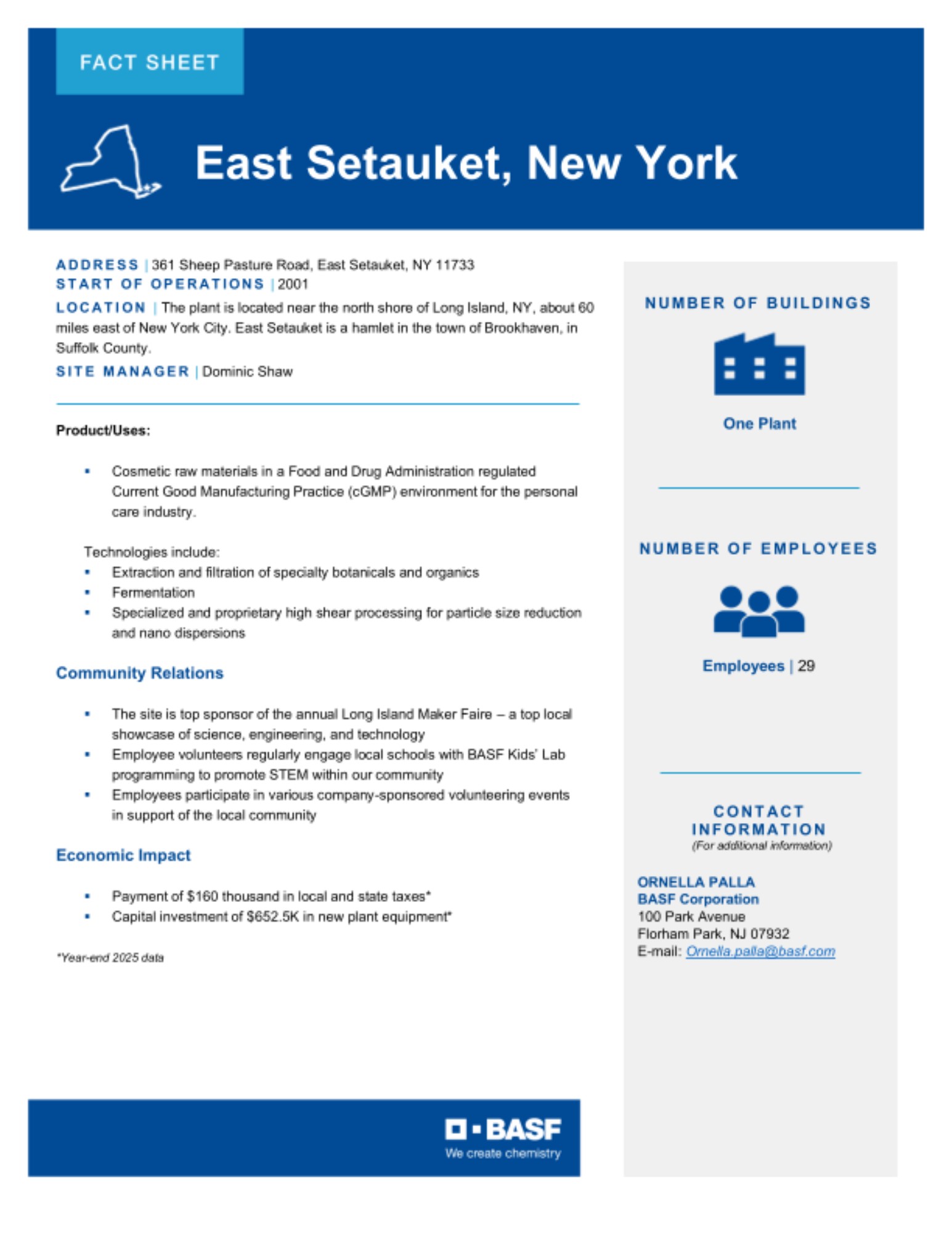 East Setauket-NY-SiteFactSheet-January2025 East Setauket-NY-SiteFactSheet-January2025